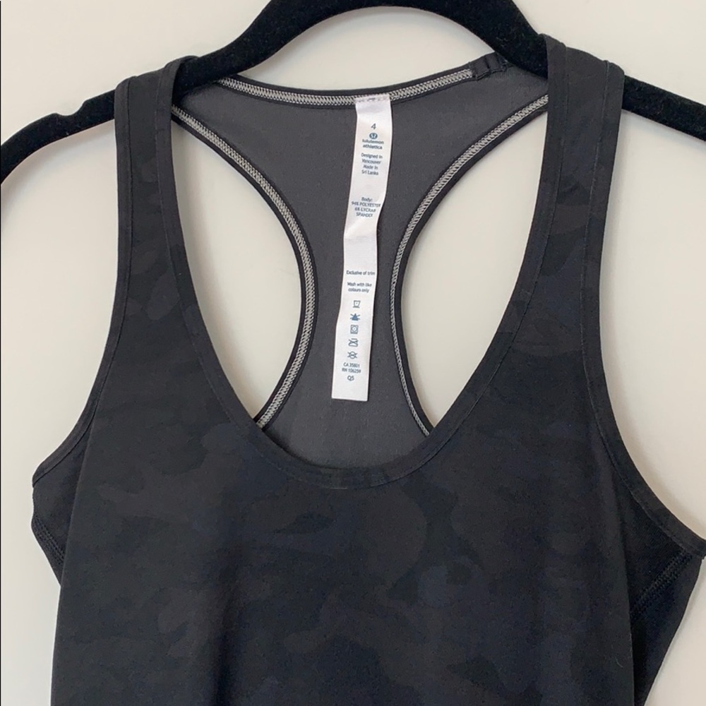 NWT RARE Lululemon Black Camo Cool Racerback Tank